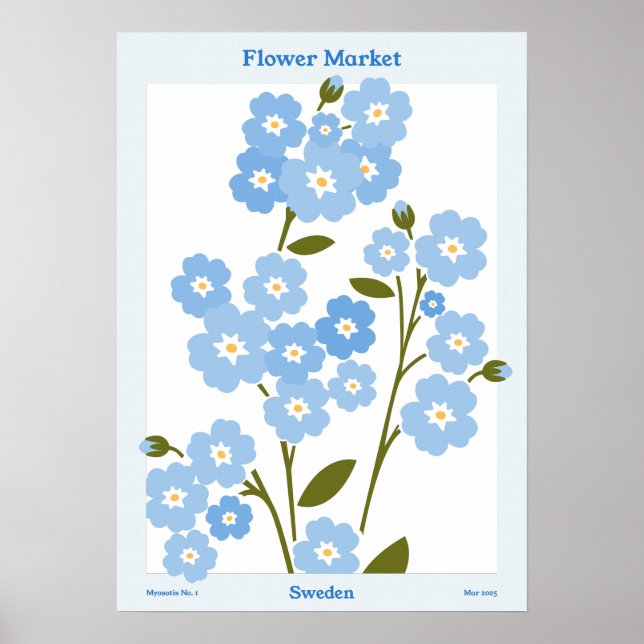 Marktgarten Myosotis Poster (Vorne)