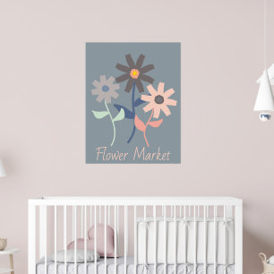 Marktplakat für graue Blume Poster