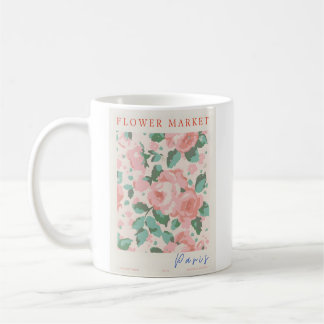 Marktplakat für Paris Blume Kaffeetasse