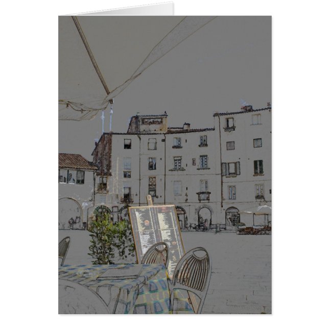 Marktplatz Anfiteatro in Lucca, Italien (Vorne)