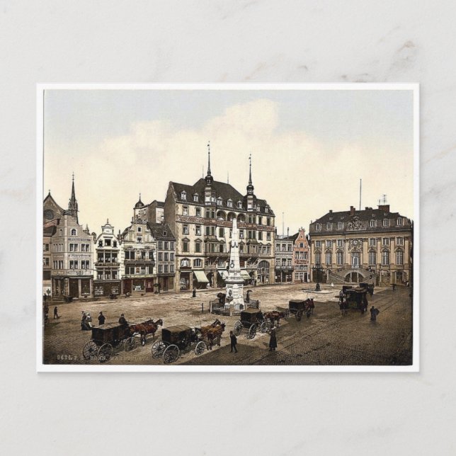 Marktplatz, Bonn, Rhein, Deutschland großartig Postkarte (Vorderseite)