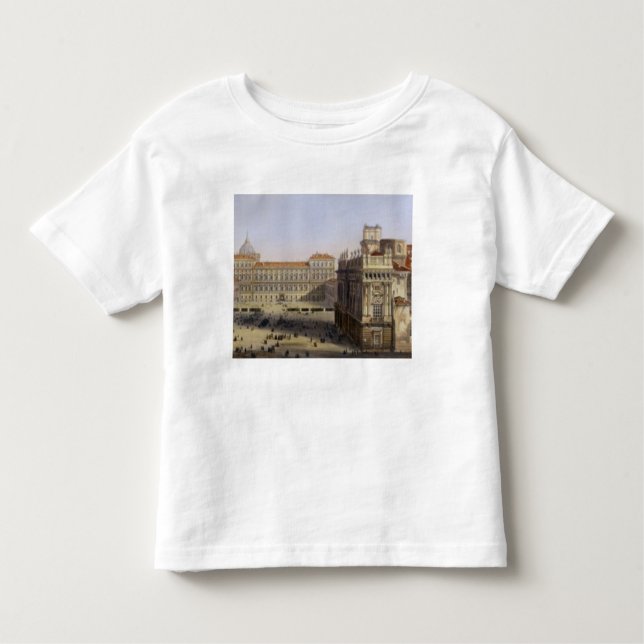Marktplatz Castello, Turin, graviert von F. Kleinkind T-shirt (Vorderseite)