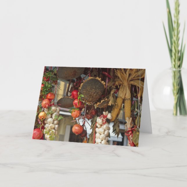 Marktplatz Florenz Dankeskarte (Vorderseite)