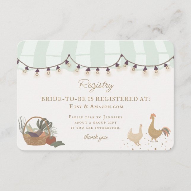 Marktplatz für grüne Bauern Neuregistrierung Begleitkarte (Vorderseite)