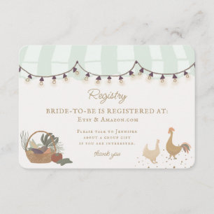 Marktplatz für grüne Bauern Neuregistrierung Begleitkarte