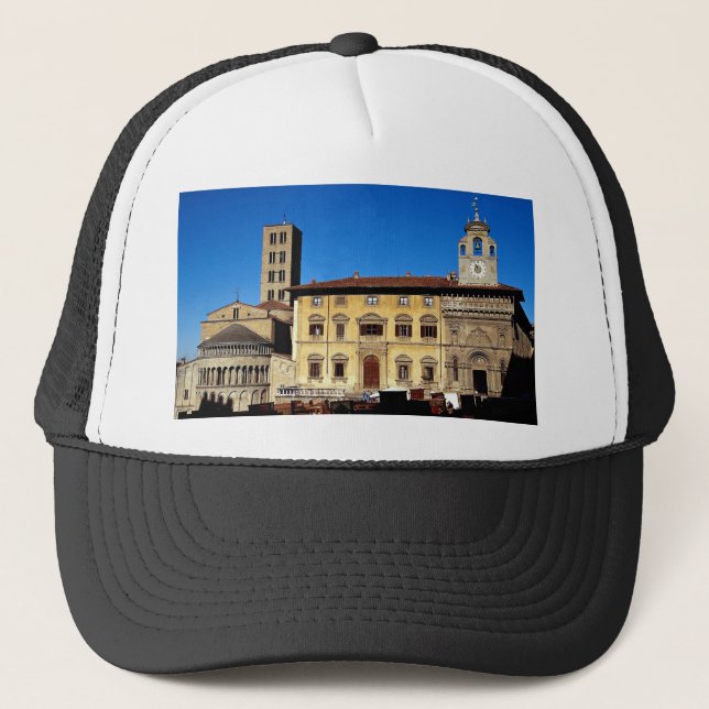 Marktplatz groß, Santa Maria della Pieve, Arezzo, Truckerkappe (Vorderseite)