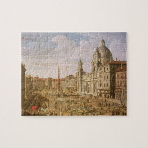Marktplatz Navona, Rom, schauend in Richtung zu Puzzle