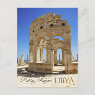 Marktplatz Ruins, Leptis Magna, Libyen Postkarte