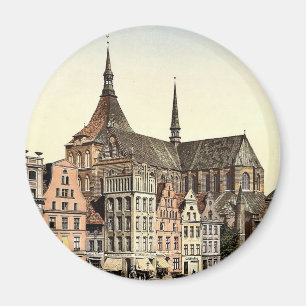 Marktplatz und Marien Kirche, Rostock, Mecklenbu Magnet