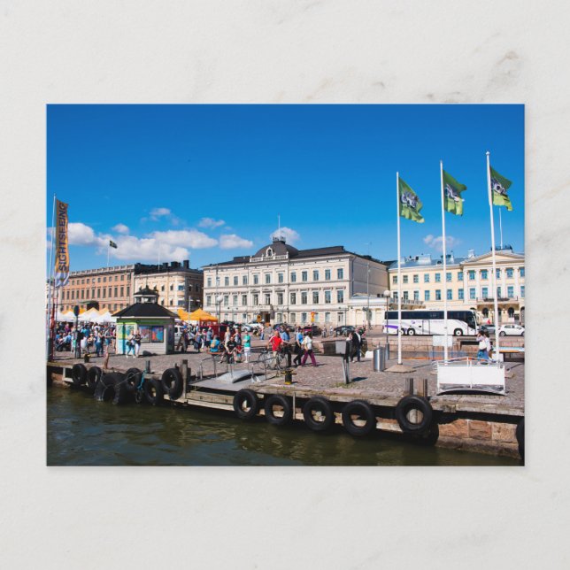 Marktplatz von Helsinki Postkarte (Vorderseite)