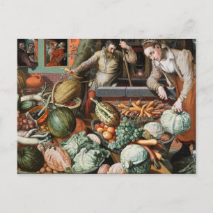 „Marktszene“ Vintage-Kunstpostkarte Postkarte
