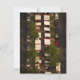Markttag in der Nähe von Montparnasse, Paris Postkarte