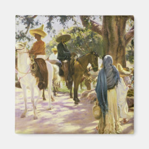 Markttag in San Gabriel , Mexiko Magnet