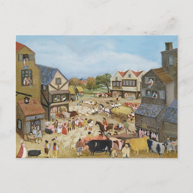 Markttag Postkarte (Vorderseite)