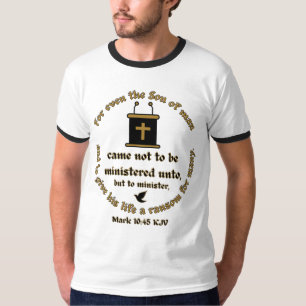 Markus 10:45 KJV Bibelvers Glaube mit Schriften T-Shirt