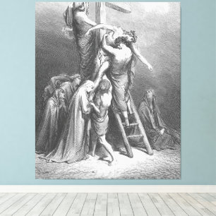 Markus 15C Jesu Leichnam wird vom Kreuz genommen Leinwanddruck