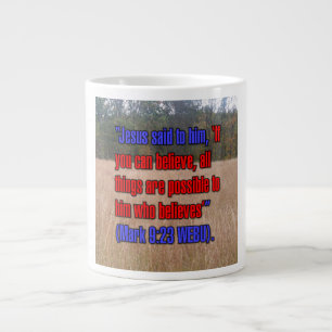 Markus 9:23 WEBU Tasse
