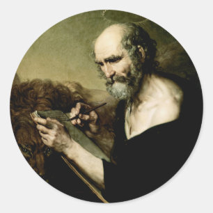 Markus der Evangelist Runder Aufkleber