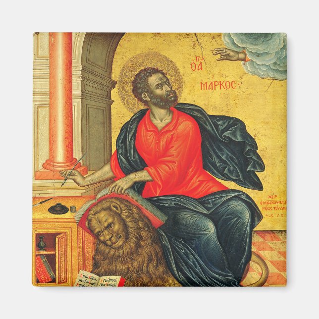 Markus der evangelistischen orthodoxen Ikone Magnet (Vorne)