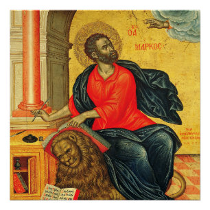 Markus der evangelistischen orthodoxen Ikone Poster