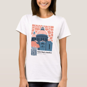 Markusbasilika Venedig Italien Reise floral T-Shirt