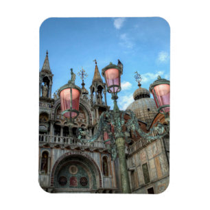 Markusdom und Lampe, Venedig, Italien Magnet