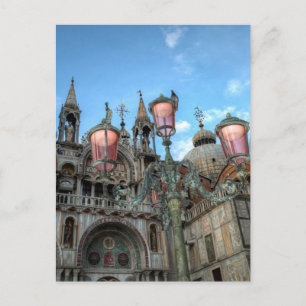 Markusdom und Lampe, Venedig, Italien Postkarte