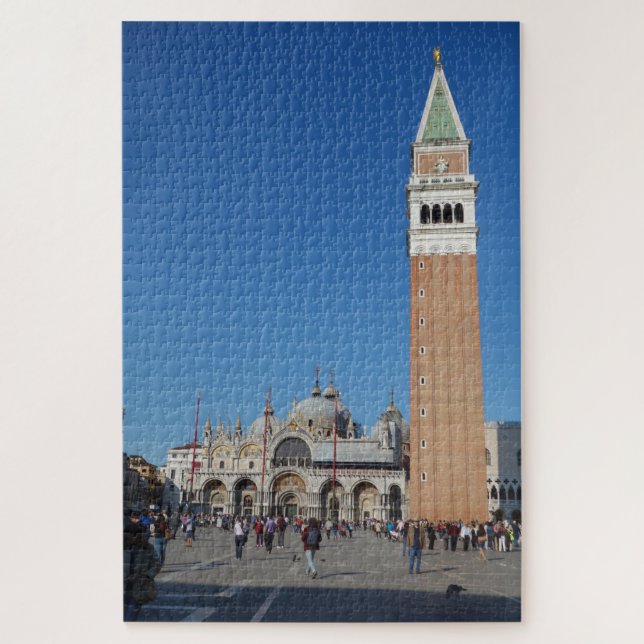 Markusplatz Basilica & Campanile, Venedig Italien Puzzle (Vertikal)