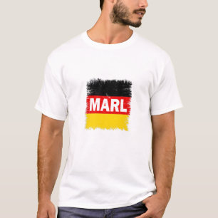 Marl - Deutschland mit deutscher Flagge T-Shirt