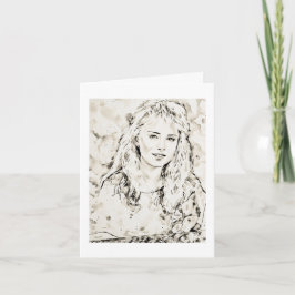 Marla Kay Mangan Computer Sketch Ink Wash 2 Karte