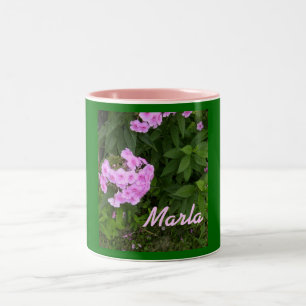 Marla-Name Art-Blumenc$entwurf-Tasse Zweifarbige Tasse