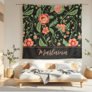 Marlaina Schwarzes Jugendstil Fleecedecke