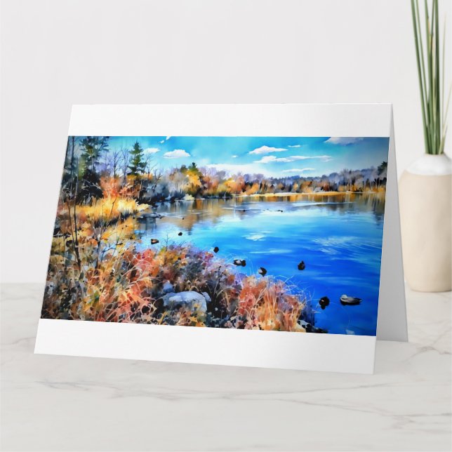 Marla's Water Color Pond card   Karte (Vorderseite)