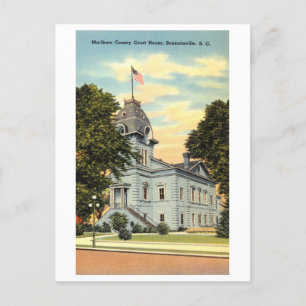 Marlboro Landkreis Court House in Bennettsville, S Postkarte