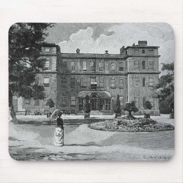 Marlborough Haus, vom Garten, 1863 Mousepad (Vorne)