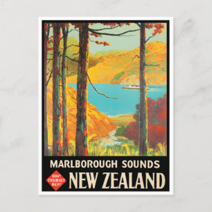 Marlborough Neuseeland Reise in alter Zeit Postkarte