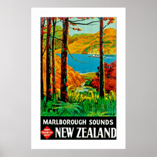 Marlborough Sounds Neuseeland Poster