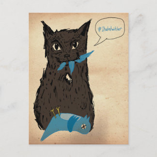 Marley Fish Hates Twitter Postkarte