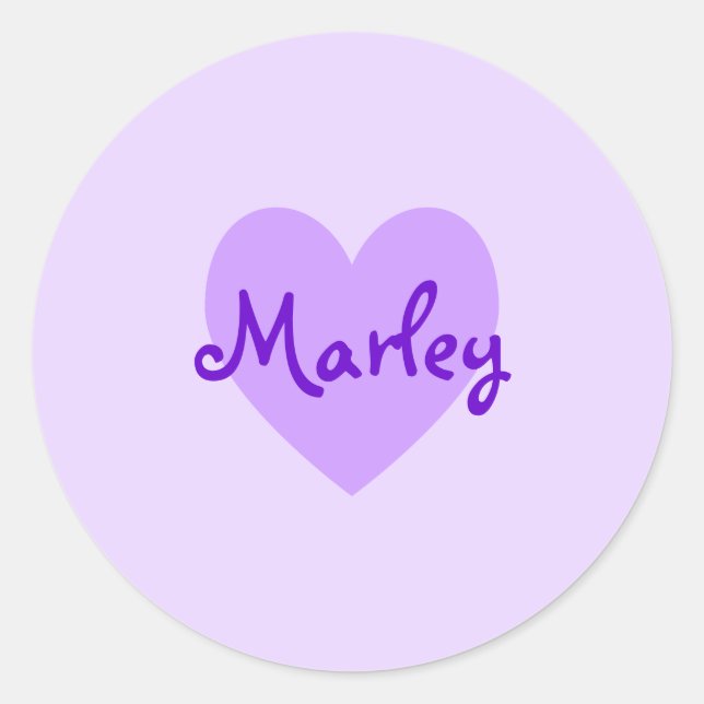 Marley in Lila Runder Aufkleber (Vorderseite)