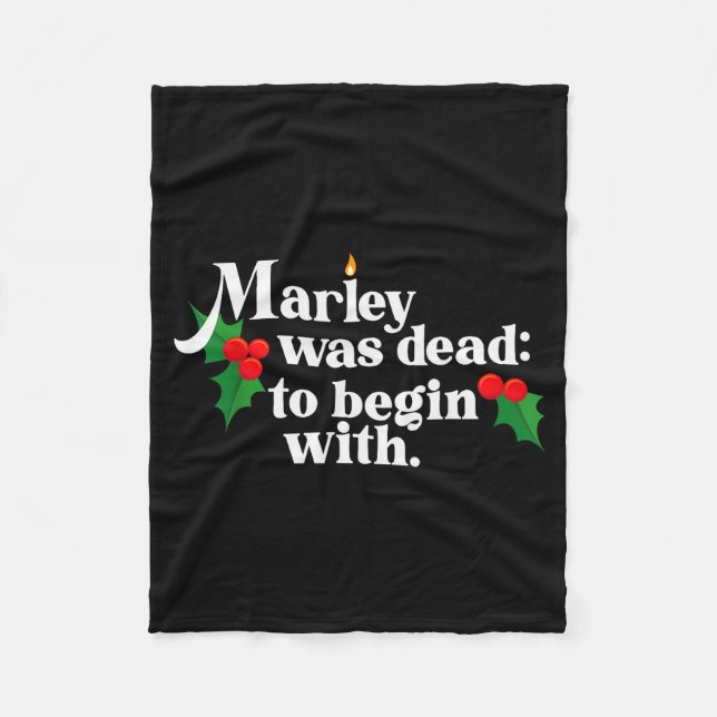 Marley Was Dead_ To Begin With Charles Ens Christm Fleecedecke (Vorderseite)
