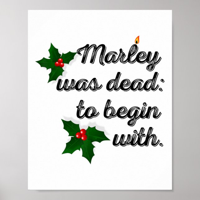 Marley Was Dead To Begin With Funny Novelty Christ Poster (Vorne)
