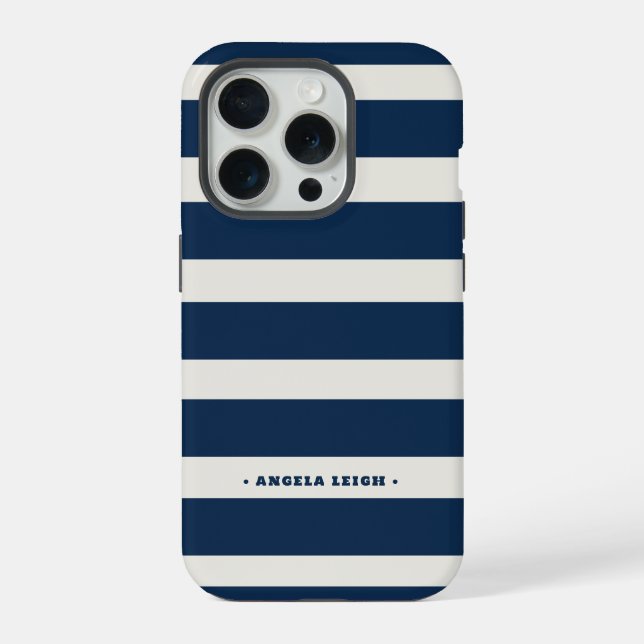 Marlin and Tropical Coconut Cabana Streifen iPhone Hülle (Rückseite)