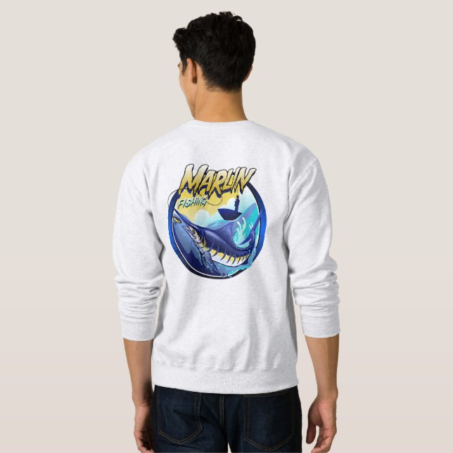 Marlin fangen sweatshirt (Schwarz voll)