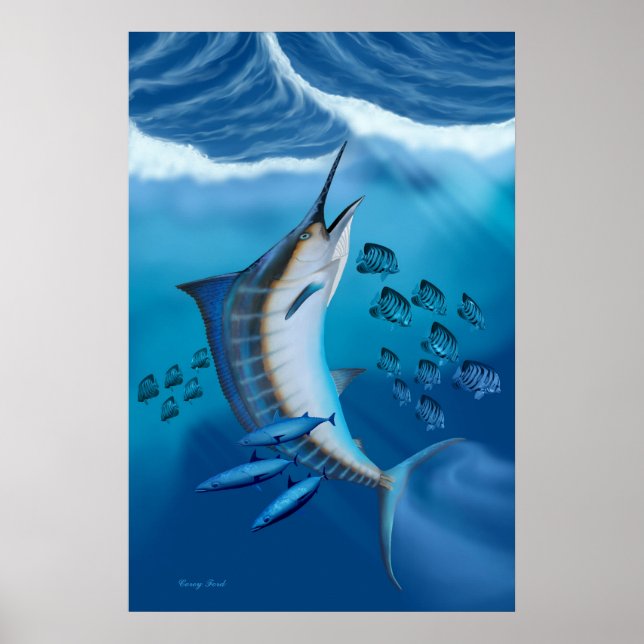 Marlin Fish Print Poster (Vorne)