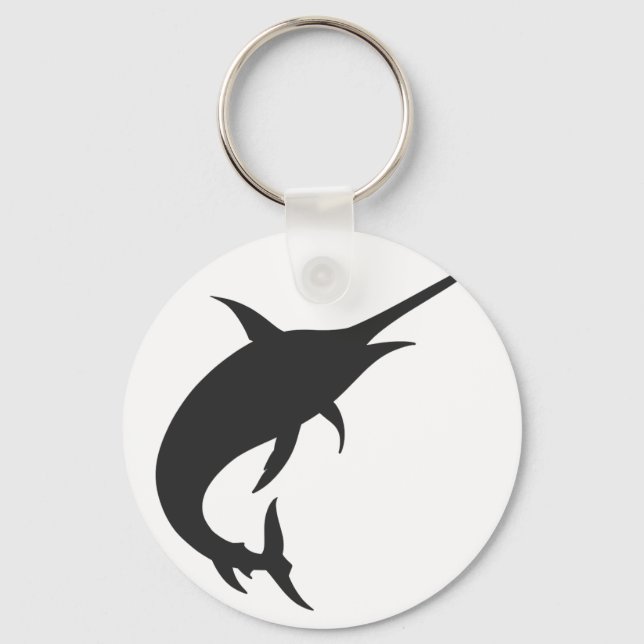 Marlin fish Silhouette - Farbe wählen Schlüsselanhänger (Vorderseite)