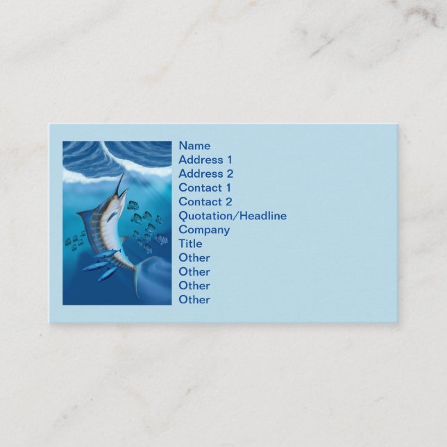 Marlin Fish Visitenkarte (Vorderseite)