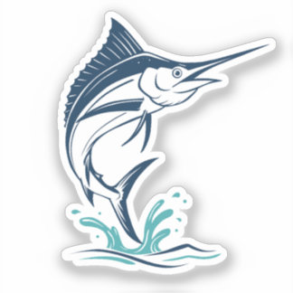 Marlin - Ocean Leaper - Flachkunst Aufkleber