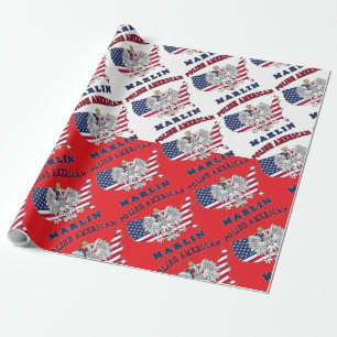 Marlin Texas Polnischer Amerikaner Geschenkpapier
