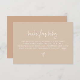 MARLO Boho Beige Bücher für Baby Showspielkarte Einladung