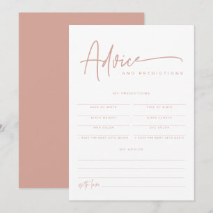 MARLO Boho Blush Pink Babyberatung & Vorhersagen Einladung